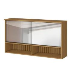 Armário Aéreo Para Cozinha Com Porta de Vidro de Correr Raiar Atacama 