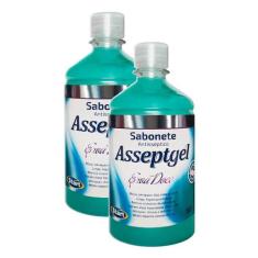 Kit 2 Sabonete Líquido Antisséptico Asseptgel Erva Doce 500ml