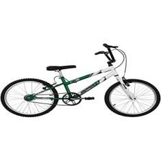Bicicleta de Passeio Ultra Bikes Esporte Bicolor Rebaixada Aro 20 Reforçada Freio V-Brake Infantil Juvenil Verde/Branco