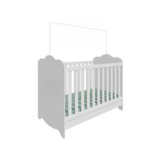 Berço Provençal Americano Moveis Peroba Clara MDF mini cama, Branco