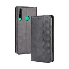Capa para Huawei P40 Lite E, capa flip carteira de couro para Huawei P40 Lite E, capa magnética retrô para telefone, capa carteira com compartimentos para cartão