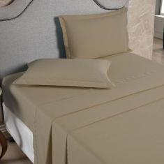 Jogo de Lençol Casal Padrão 04 Peças Aba Americana Percal 400 Fios - M