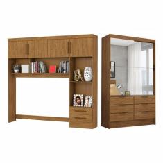 Guarda Roupa Casal Modulado Sevilha 4 e 2 Portas 8 Gavetas Premium com