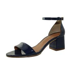 Sandália Salto Baixo Grosso Luiza Sobreira Verniz Azul Marinho Mod. 2015