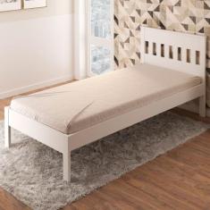 Cama de Solteiro Branco Cm8006 - Tecno Mobili, Branco, Moderno