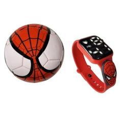 Bola de futebol + Relogio digital Infantil Homem Aranha - SMACTUDO