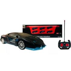 Brinquedo Infantil Carrinho De Controle Remoto Total(Preto c/Azul) - T