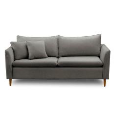 Sofá Living Kassia 2 Lugares 2,04m Cinza Lansofbr