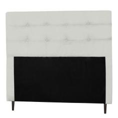 Cabeceira Solteiro 90cm Para Cama Box Luna Napa Branco - DS Estofados 