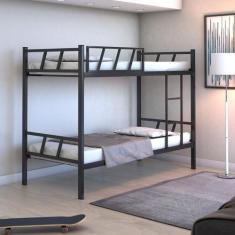 Beliche Solteiro Helena 100% Aço Estilo Industrial Com Escada E Grade 