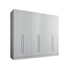 Guarda Roupa Casal 6 Portas 6 Gavetas - Diamante-Branco - Leifer Móveis