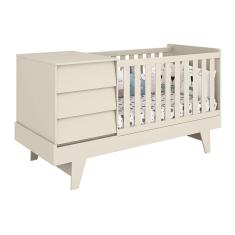 Berço Americano Multifuncional Prince - Reller Móveis Areia Fosco