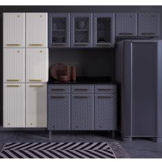 Paneleiro Duplo De Aço 6 Portas Diamante Telasul Branco