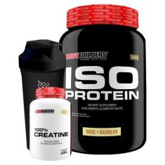 Kit Whey Protein Iso Protein 900g + Creatina 100% Pura 300g + Coquetel