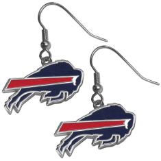 Brincos pendentes cromados Siskiyou NFL, Branco, One Size
