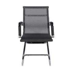 Kit 4 Cadeiras Para Escritório Interlocutor Esteirinha Tela Mesh 3303 Or Design Cinza