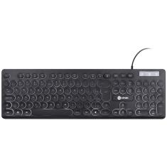 Teclado Chocolate Slim Multimidia Teclas Redondas Led Branco 1.8 Metros Usb - Tc200