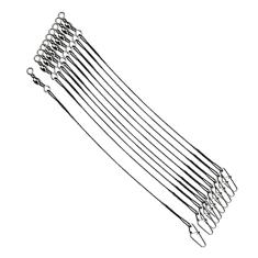 KIT 30 CHICOTE EMPATE LEADER BLACK GIRADOR SNAP N6 40LB - 18KG