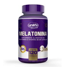 Melatonina Unilife - 120 caps - sem sabor 
