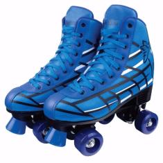 FÊNIX - Patins Roller Skate Azul C/ 4 Rodas 34-35