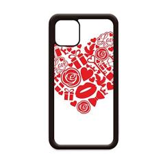 Dia dos Namorados Coração Vermelho Rosa Presente Amor para iPhone 12 Pro Max Capa para Apple Mini Mobile Case