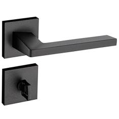 Fechadura Karli em Zamac Preto Texturizado para Banheiro