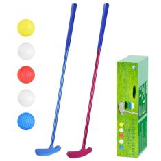 Wassteel Kids Golf Clubs-6063 Putter de liga de alumínio canhoto para crianças, interno/externo, dois - mini putters de golfe para crianças de 5 a 9 anos e 5 bolas de golfe de plástico (tacos de golfe
