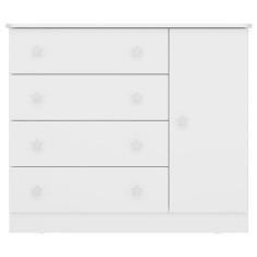 Cômoda Infantil Doce Sonho 2561 Branco Brilho – Qmovi