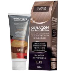 Coloração Keraton Banho De Brilho Platina - Kert, Prata claro, Não se 