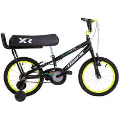 Bicicleta Infantil Aro 16" TK3 Track Flip Fire Preta e Amarela com Ban
