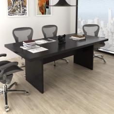 Mesa de Reunião para Ecritório 200cm ME4119 Tecnomóbili, Preto