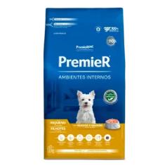 Ração Premier Ambientes Internos Cães Filhotes Frango e Salmão 1kg