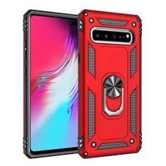 SORAKA Capa para Samsung Galaxy S10 5G com suporte para anel Capa Slim Fit de TPU macio Capa Samsung Galaxy S10 5G com placa de metal para suporte magnético de telefone para carro