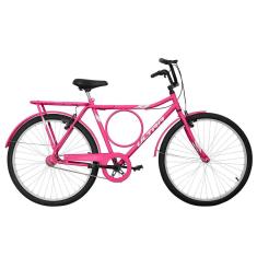 Bicicleta de Passeio Ultra Bikes Esporte Stronger Aro 26 Reforçada Freio V-Brake Feminina Rosa