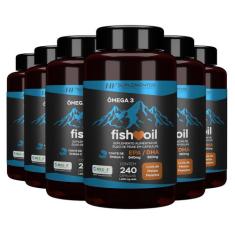 6x omega 3 fish oil meg 3 240 cps hf suplementos - HF SUPLEMENTS, POTE