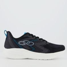 Tênis Olympikus Marte Preto e Azul-Masculino