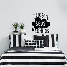 Adesivo De Parede frase siga seus sonhos 50cm x 50cm