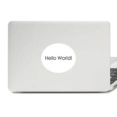 Adesivo de notebook com emblema de vinil Hello World Interface do programador