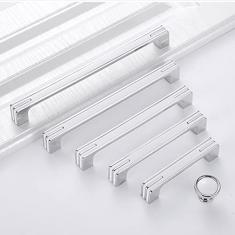 Guolich 2 peças centrais de furo 3,77 polegadas (96 mm) puxador de gaveta de cozinha puxador de armário de porta puxador de liga de zinco moderno ferragens de latão escovado para guarda-roupa armário