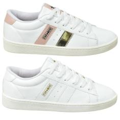 Tênis Casual Star Move Feminino Kit Dois Pares Original, Branco nude, 
