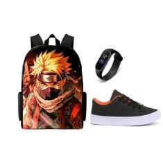 Bolsa Infantil Mais Tenis Casual Lançamento E Relogio Digital Led Top 