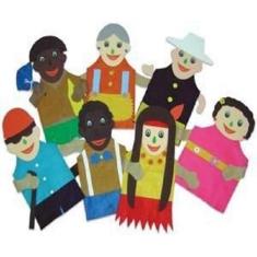 Fantoches Inclusao Social Com 7 Personagens Em Feltro - Jottplay