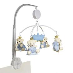 Móbile Musical Ursinho Príncipe Quarto Bebê Menino - Potinho de mel