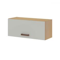 Armário Aéreo Cozinha 1 Porta Basculante Freijo/White Laca - Genialflex