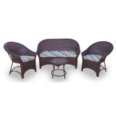 Conjunto de Sofá Fibra Sintética Bali Promo - 1 Sofá 2L + 2 Poltronas 