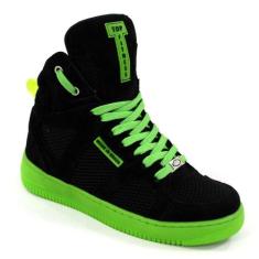 Tenis Bota Treino Sneakers Top Fitness Academia Em Couro Novidade, Pre