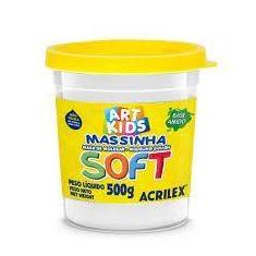 Massinha de modelar soft 500g cores - Acrilex, Branco