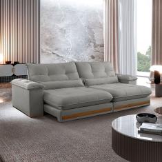 Sofá Dubai Linho 02 Módulos De 120 Cm B25 Cm Meu Sofá Online A230 Linho Cinza