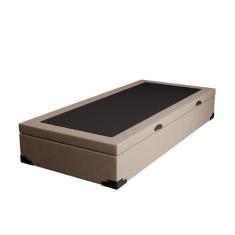 Base para Cama Box Solteiro Martin Premium com Baú Linho (47x88x188 cm