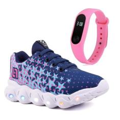 Tenis Infantil De Led Meninas Calce Facil Desenhos Luzinha LIGHT + Rel